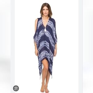 Pool To Party By Subtle Luxury Open Shoulder Dress Swim Cover Boho Tie Dye